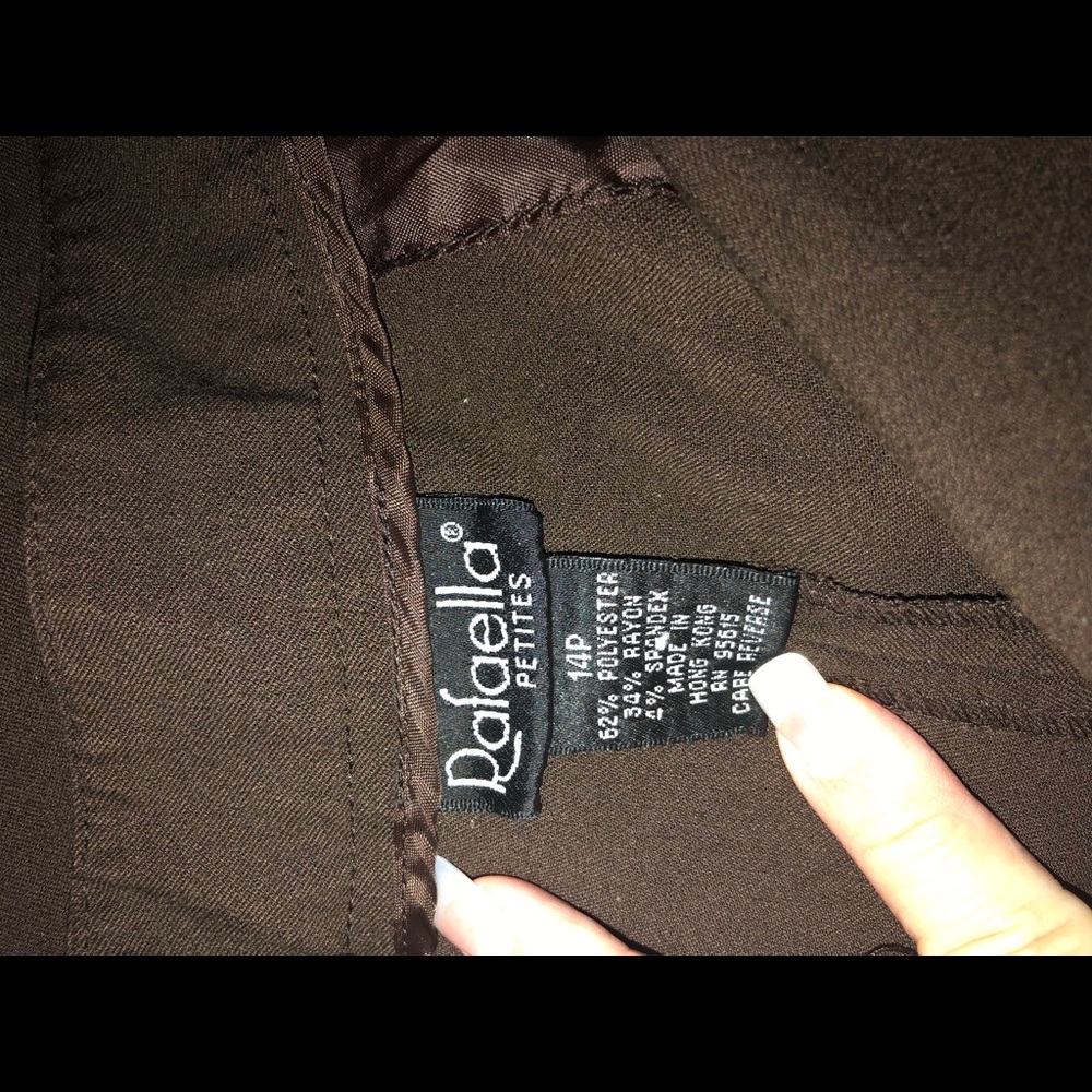 Dark brown dress pants. Petite in size. - Picture 2 of 6
